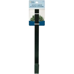 Jacent Key & Castle Wreath Hanger 15 "، Black Metal Indoor Outdoor Door Hook