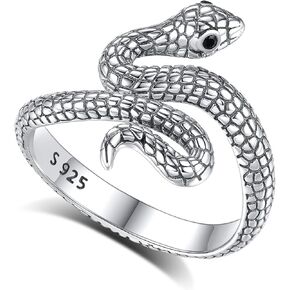 Vito Sterling Silver & 18k حلقة ثعبان الذهب للنساء - فتح هدية مجوهر