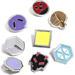 Gym Badges: Kanto Johto Hoenn Sinnoh Unova Kalos League Region Orange Islands Pins Brooches All New in Box Set Gift (Johto Box Set)