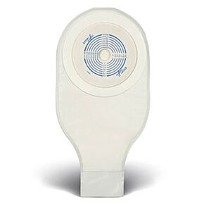 ConvaTec 022771 Tape Collar, 12" Pouch with 1-Sided Comfort Panel, Tail Clip, Transparent, 3/4" - 2-1/2" Stoma Opening, Pack of 10