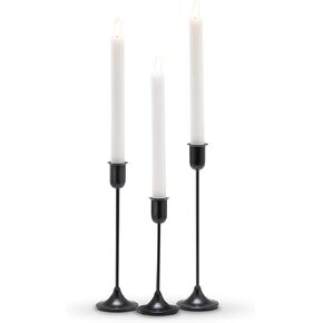 Candlestick Holders, Taper Candle Holders Set of 3, Gold Vintage Candle Sticks Holder Decor for Table Centerpiece, Fireplace Mantel, Weddings & Housewarming Décor with Gift Box