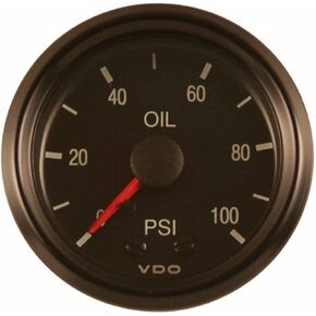 VDO 150-030 Oil Pressure Gauge, 100Psi