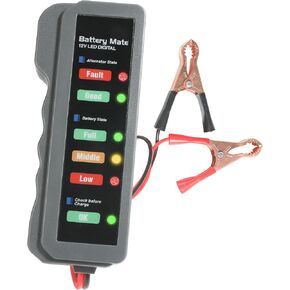 Car Battery Tester,Car Accessories Relay Tester,12V Automotive Digital Battery Alternator Tester with LED Indication,Vehicle Battery Condition Detector,Suitable for Most Cars,Trucks,SUVs,Vans