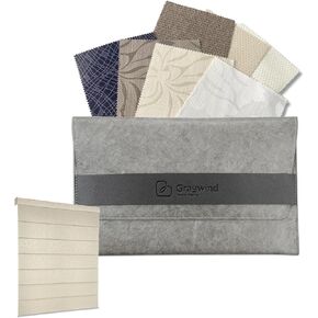 Graywind Roman Shades Light Filtering Roman Window Shades Plain Fold Soft for Doors Bedroom, Custom Size (Fabric Samples)