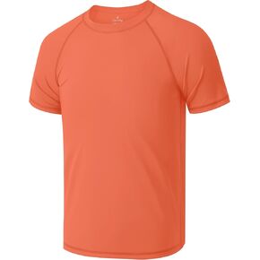 Cooraby Boys' UPF 50 Rashguard Swim Shirt Toddler Kids Youth Boys Short Sleeve Quick-Dry Swimwear Water Surf Swim Tee