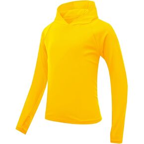 Century Star Long Sleeve Rash Guard Swim Shirts for Boys Toddler Kids UV Protection Fishing Hoodie with Thumb Hole