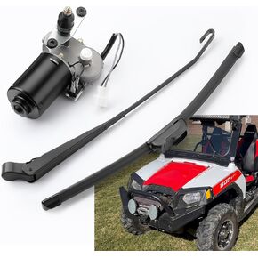 UTV Wiper Motor Motor Kit Tit For Polaris Ranger RZR 800/900/1000 12V Electric 90 درجة 16 "