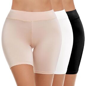 Women's Anti Chafing Cooling Shorts for Under Dresses, Skirts, Pants - Beige
