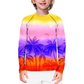 Aobute Usisex Kids Rash Guard Long Long SPF 50+ Sun Shirt UV Protection قمصان السباحة 3-12 سنة in Kuwait