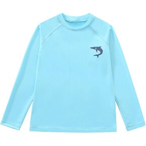 Boys Rash Guard Swim Shirt, Long Sleeve, UPF 50+, 4-14 Years