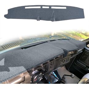 Dashboard Cover Custom Fit for Ford F100 F150 F250 F350 Bronco 1980 1981 1982 1983 1984 1985 1986 Dash Cover Mat Pad Carpet (Black)