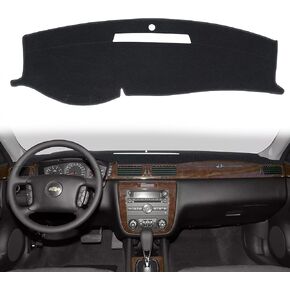Dashboard Cover Dash Cover Mat Pad Custom Fit for Chevy Chevrolet Impala 2006-2013/Impala Limited 2014-2016 (Black)