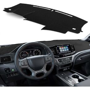 Dashboard Cover - Compatible with Honda Pilot 2016-2022/Ridgeline 2017-2025/Passport 2019-2025, Polyester Non-Slip Carpet Sunshield Glare Rays Protector