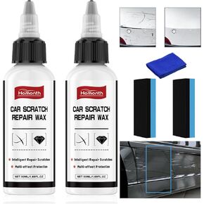Homonth Car Scratch Repair Wax, Car Scratch Remover, Car Buff Out Scratch,Car Paint Scratch Repair, Car Wax Scratch Kit, Multi-Effect Protection, for All Vehicles (2pcs)