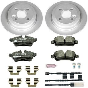 Power Stop ESK6331 Rear Euro-Stop Brake Kit Mini Cooper and 1 Rear Sensor Wire For Mini Cooper 2011-2015 [Model Specific]