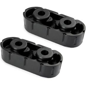 2PCS Exhaust Muffler Hanger Insulator, 2 Holes 0.49 Inch Rubber Exhaust Hanger, 15092802 Muffler Bushing Shock Absorber Bracket, Universal Exhaust System Hangers (2 Holes)