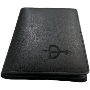 Direct-To Pilot Wallet with Designated Slots for License, Passport, Medical Certificate, RFID Blocking, Black PU-Leather - For Pilots, Aviators