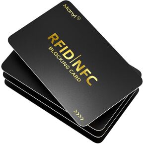 RFID Blocking Card for Wallets, Contactless NFC Credit Card ID Protection Safe Bank Cards Passport Entire Wallet Purse Shield Protector Blocker Guard Pack of 2 in Kuwait