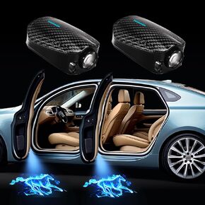 2pcs مخصص للباب سيارة الإضاءة الإضاءة اللاسلكية LED باب السيارة جهاز عرض سيارات HD قابلة للترحيب مصباح Ghost Shadow Lamp