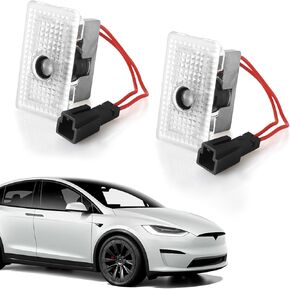 لأضواء باب سيارة Tesla مع إسقاط العلم الأمريكي - 3D Laser Ghost Shadow LED LED LIGH