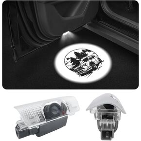 LED Car Door Logo Lights Compatible for RZ300E RZ450E Courtesy Projector Laser Welcome Lamp Puddle Lights Kit Car Accessories (RZ)