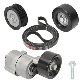 توتر و Serpentine V-Ribbed Belt & Idler Pulley Kit لـ 2.0L 2.4L Sonata Tucson Optima Hybrid Sorento Sportage Turbo 252122G760 2528125000 2528825001