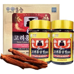 Hongsamjeong ، الكورية 6 سنوات الجذر RED RED GOLD EXTRACT ، SAPONIN ، PANAX ، 8.5 أونصة (حزمة 2)
