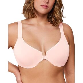 HSIA Front Closure Bras for Women, Plus Size Minimizer T-Shirt Racerback Bra for Large Breasts with Underwire & Wide Strap