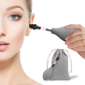 Ear Pressure Relief Suction Device (Gray) – Inner Ear Balance Tool for Migraine & Headache Support, Naturally Reduces Tension