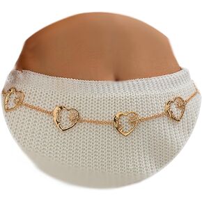 Layered Belly Chain Gold Waist Chains for Women Adjustable Summer Beach Body Jewelry for Dress in Saudi Arabia