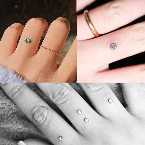 Surgical Steel Dermal Piercing Jewelry Tops for Women Men Cubic Zirconia Micro Dermal Anchor Tops Base Dermal Piercing 3-20Pcs Dermal Piercing Kit Hypoallergenic in Saudi Arabia
