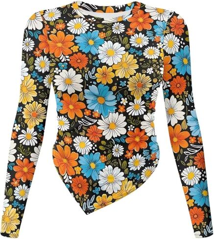 Long Sleeve Shirts for Women Round Neck Lightweight Shirts Thermal Slim Workout Underwear Tops for Winter S-L in Kuwait