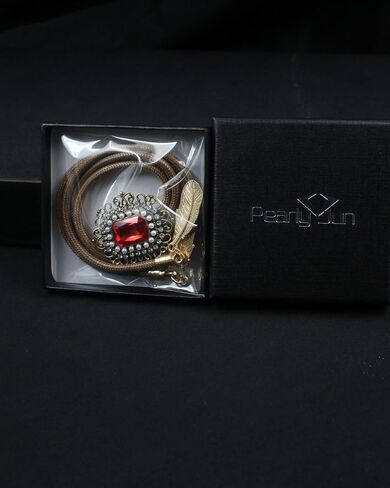 PEARLY JUN Bolo Tie for Men Women Rhinestone Cowboy Brown Country Style Handmade Leather String Rodeo Festive Days Gifts in Kuwait