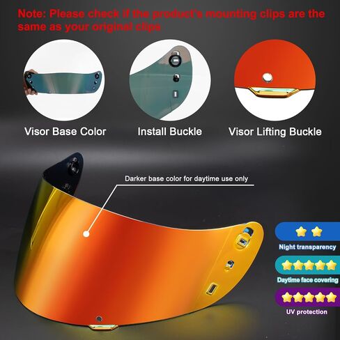 أيقونة PSLER IC04 VISOR - ICON AIRFLITE IC -04 VISOR MOTRACTECLE CORPLYCLE HELLEMT TINTED VISOR UV Protect in Kuwait
