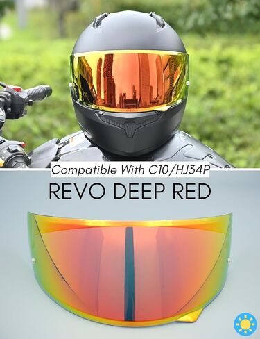 Compatible with C10 Visor HJ 34P Replacement Motorcycle Helmet Visor Tint Face Shield (Sliver) in Saudi Arabia