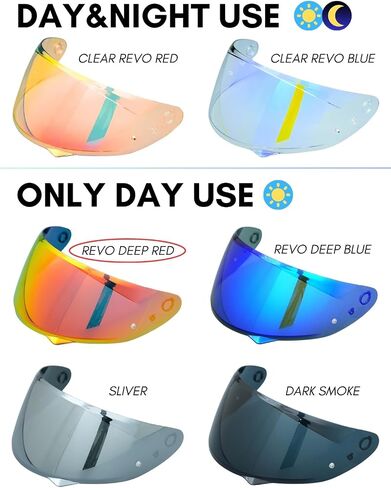 Compatible with C10 Visor HJ 34P Replacement Motorcycle Helmet Visor Tint Face Shield (Sliver) in Saudi Arabia