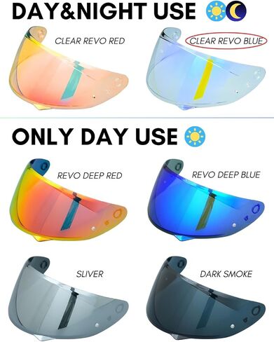 Compatible with C10 Visor HJ 34P Replacement Motorcycle Helmet Visor Tint Face Shield (Sliver) in Saudi Arabia