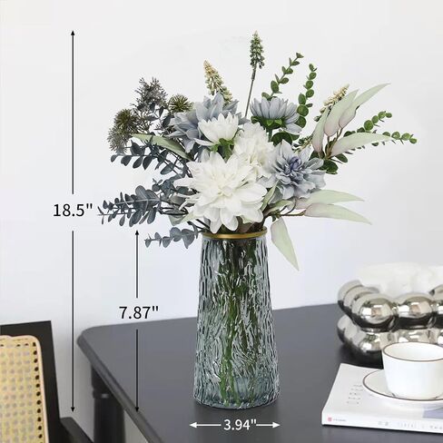Leftover Fake Flowers in Vase,Faux Flowers in Vase,Table Centerpieces for Dining Room,Flower Centerpieces for Tables,Artificial Flowers in Vase,Kitchen Table Decor,Coffee Table Decor in Saudi Arabia