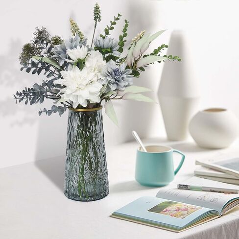 Leftover Fake Flowers in Vase,Faux Flowers in Vase,Table Centerpieces for Dining Room,Flower Centerpieces for Tables,Artificial Flowers in Vase,Kitchen Table Decor,Coffee Table Decor in Saudi Arabia