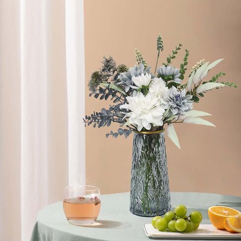 Leftover Fake Flowers in Vase,Faux Flowers in Vase,Table Centerpieces for Dining Room,Flower Centerpieces for Tables,Artificial Flowers in Vase,Kitchen Table Decor,Coffee Table Decor in Saudi Arabia