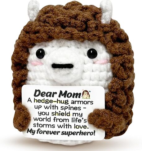 Mini Hedgehog Inspirational Gifts for Women Men, Positive Emotional Support Crochet Gifts for Friends Coworkers Teens, Birthday Gift for Her Him Sister Student Graduation Teacher Appreciation Gift in Kuwait