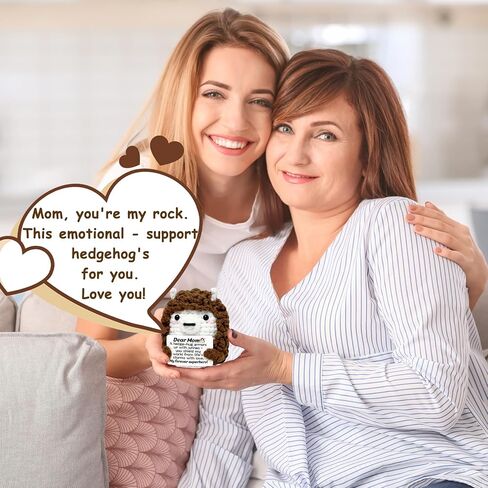 Mini Hedgehog Inspirational Gifts for Women Men, Positive Emotional Support Crochet Gifts for Friends Coworkers Teens, Birthday Gift for Her Him Sister Student Graduation Teacher Appreciation Gift in Kuwait