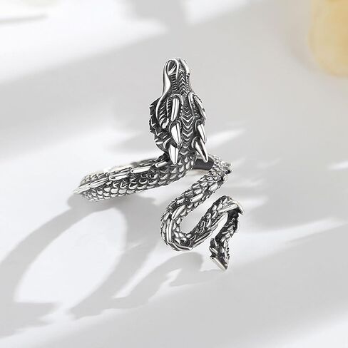 Vito Sterling Silver & 18k حلقة ثعبان الذهب للنساء - فتح هدية مجوهر in Kuwait