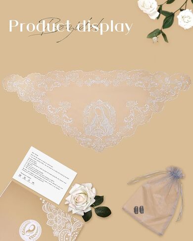 Bozidol Church Catholic Veils for Women, Our Lady of Guadalupe Lace Mantilla Chapel Veil, Latin Mass Head Coverings with Clip in Saudi Arabia