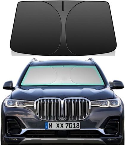 Windshield Sun Shade for 2020-2025 Lincoln Corsair Foldable Car Front Window Sunshade Double Layer 240 T Sun Visor Protector Reflective Cover Block UV Rays & Sun Heat Keep Your Car Cooler in Kuwait