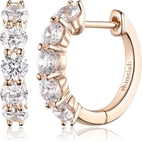 Gold-Plated Silver Plated Chunky Gold Hoop Earrings for Women Emeralds CZ Drop Dangle Earrings Studs Trendy Jewelry in Kuwait