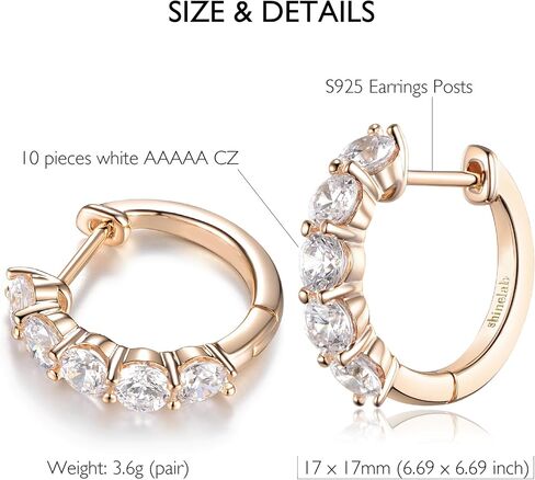 Gold-Plated Silver Plated Chunky Gold Hoop Earrings for Women Emeralds CZ Drop Dangle Earrings Studs Trendy Jewelry in Kuwait
