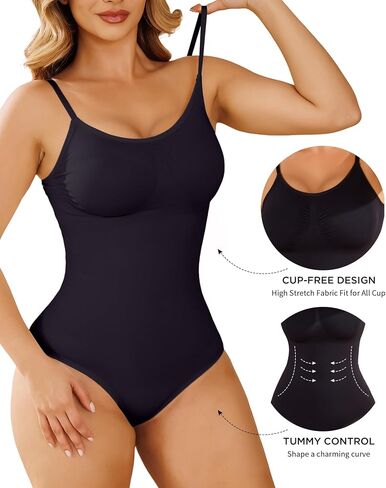 Shapewear Tummy Control for Women Seamless Bodysuit with Adjustable Straps Body Shaper Suit in Saudi Arabia