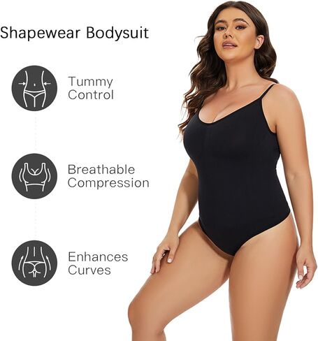 2 حزمة bodysuit للنساء - سلس السيطرة على البطن النحت نحت ثونغ بلا أكمام in Saudi Arabia