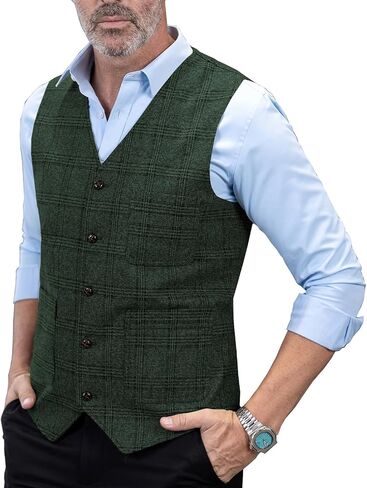 Sevenboy Mens Vintage Suit Step Plaid Tweed منتظم Fit Perctcoat Polka Dot in Kuwait